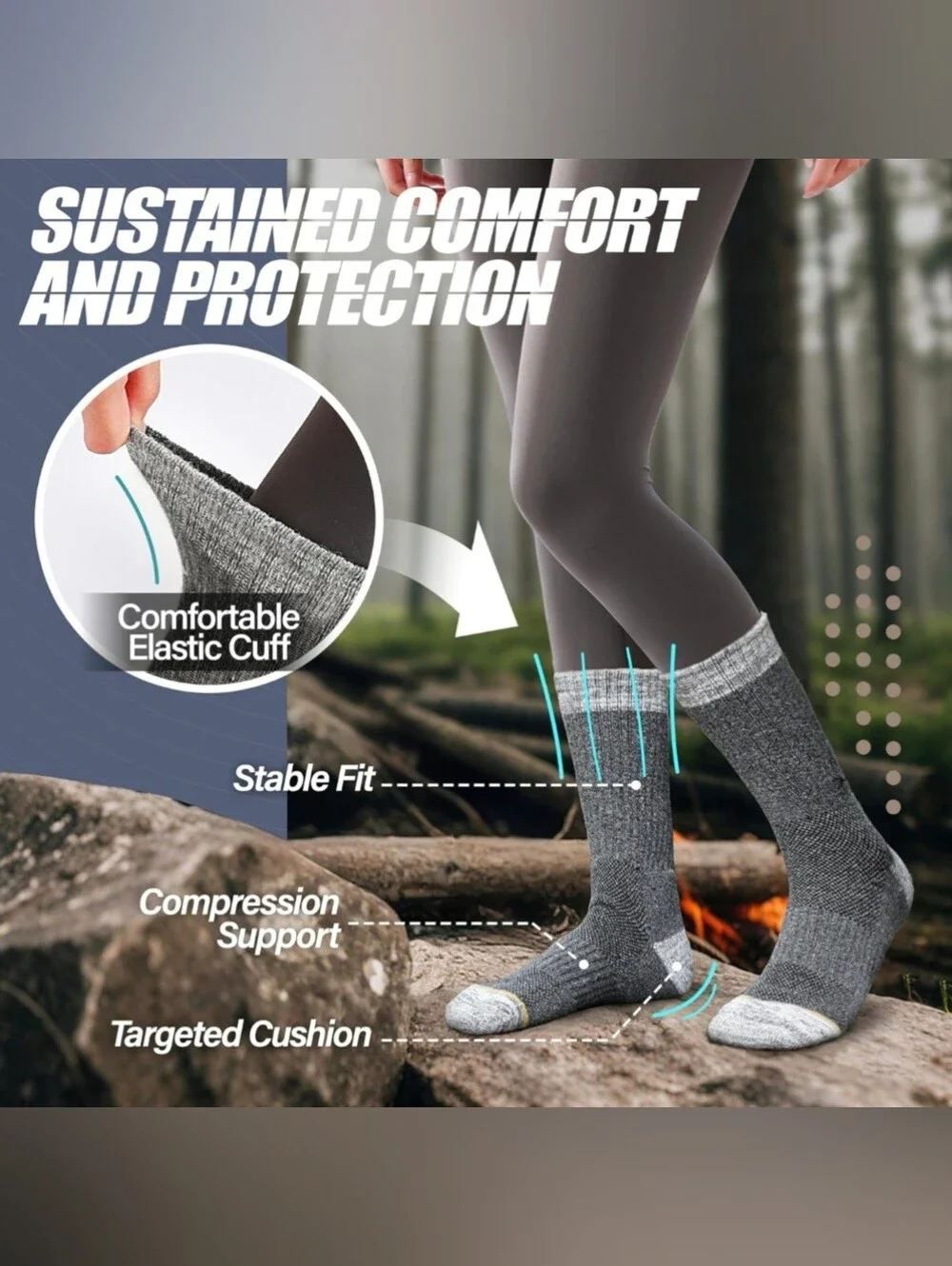 Merino Wool Blend Women's 2pk of Sport Socks